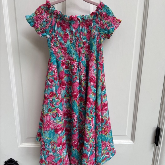 NWOT Vince Camuto 4T Girls Multicolor Floral High Low Tulip Short Sleeve Dress - Picture 7 of 7